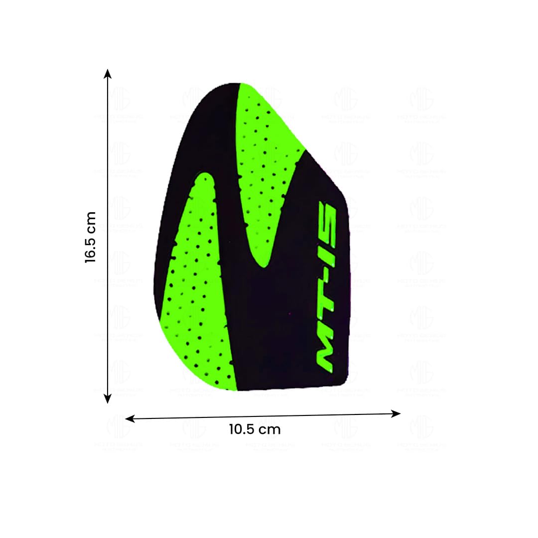 Silicone Tank Pads for MT 15 | Premium Tank Protection Pads |Anti-Slip and Scratch-Resistant Design |Stylish and Durable (Pack of 2)-Green - Moto Genius