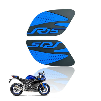 Silicone Tank Pads for R15 V3 | Premium Tank Protection Pads |Anti-Slip and Scratch-Resistant Design |Stylish and Durable (Pack of 2)-Blue - Moto Genius