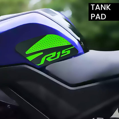 Silicone Tank Pads for R15 V3 | Premium Tank Protection Pads |Anti-Slip and Scratch-Resistant Design |Stylish and Durable (Pack of 2)-Green - Moto Genius