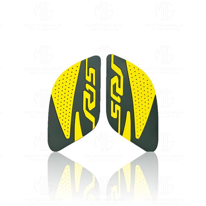 Silicone Tank Pads for R15 V3 | Premium Tank Protection Pads |Anti-Slip and Scratch-Resistant Design |Stylish and Durable (Pack of 2)-Yellow - Moto Genius