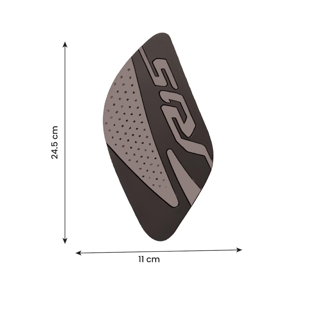 Silicone Tank Pads for R15 V3 | Premium Tank Protection Pads |Anti-Slip and Scratch-Resistant Design |Stylish and Durable (Pack of 2)-Grey+Black - Moto Genius