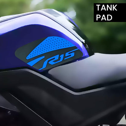 Silicone Tank Pads for R15 V3 | Premium Tank Protection Pads |Anti-Slip and Scratch-Resistant Design |Stylish and Durable (Pack of 2)-Blue - Moto Genius