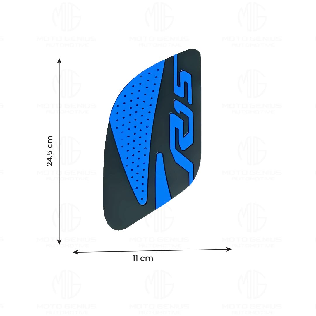 Silicone Tank Pads for R15 V3 | Premium Tank Protection Pads |Anti-Slip and Scratch-Resistant Design |Stylish and Durable (Pack of 2)-Blue - Moto Genius