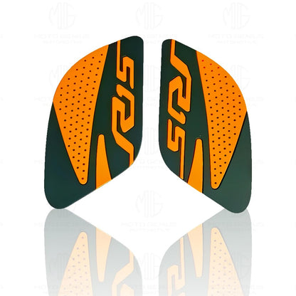 Silicone Tank Pads for R15 V3 | Premium Tank Protection Pads |Anti-Slip and Scratch-Resistant Design |Stylish and Durable (Pack of 2)-Orange - Moto Genius