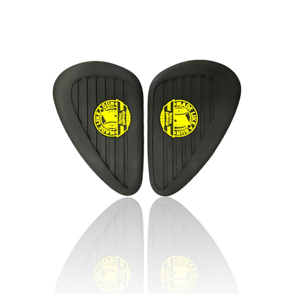 Silicone Tank Pads for RE Super Meteor 650 | Premium Tank Protection Pads |Anti-Slip and Scratch-Resistant Design |Stylish and Durable (Pack of 2)-Black Yellow - Moto Genius