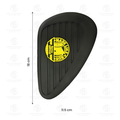 Silicone Tank Pads for RE Super Meteor 650 | Premium Tank Protection Pads |Anti-Slip and Scratch-Resistant Design |Stylish and Durable (Pack of 2)-Black Yellow - Moto Genius