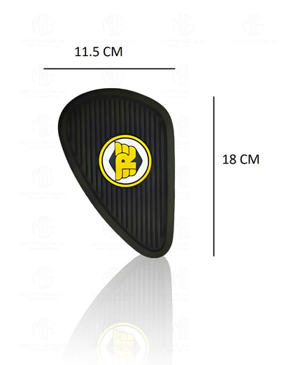 Silicone Tank Pads for Reborn Classic 350 | Premium Tank Protection Pads |Anti-Slip and Scratch-Resistant Design |Stylish and Durable (Pack of 2)-Yellow Black - Moto Genius