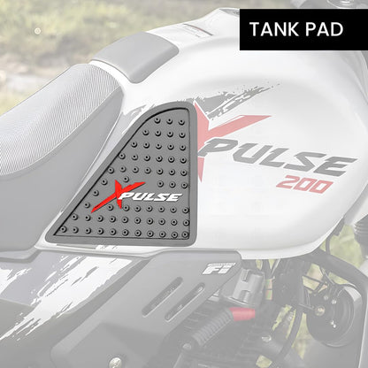 Silicone Tank Pads for Xpulse Motorbikes | Premium Tank Protection Pads | Anti-Slip and Scratch-Resistant Design |Stylish and Durable (Pack of 2)-Silver - Moto Genius