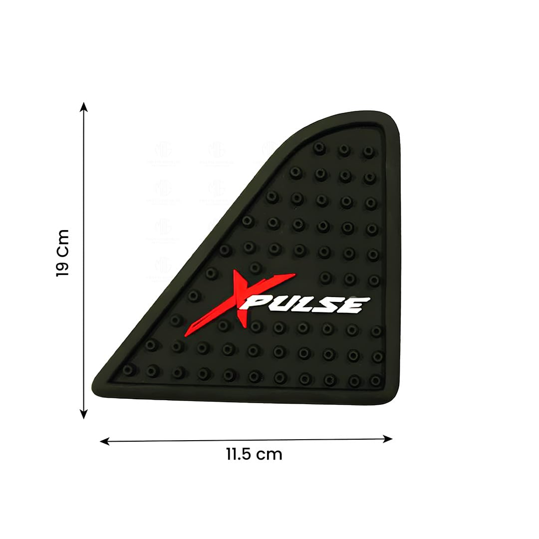 Silicone Tank Pads for Xpulse Motorbikes | Premium Tank Protection Pads | Anti-Slip and Scratch-Resistant Design | Stylish and Durable (Pack of 2)-Black - Moto Genius