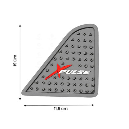Silicone Tank Pads for Xpulse Motorbikes | Premium Tank Protection Pads | Anti-Slip and Scratch-Resistant Design | Stylish and Durable (Pack of 2)-Silver - Moto Genius
