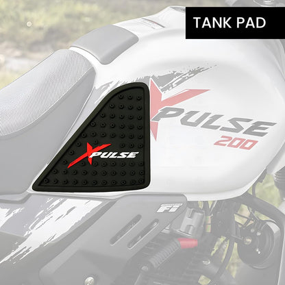 Silicone Tank Pads for Xpulse Motorbikes | Premium Tank Protection Pads | Anti-Slip and Scratch-Resistant Design | Stylish and Durable (Pack of 2)-Black - Moto Genius