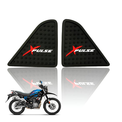 Silicone Tank Pads for Xpulse Motorbikes | Premium Tank Protection Pads | Anti-Slip and Scratch-Resistant Design | Stylish and Durable (Pack of 2)-Black - Moto Genius
