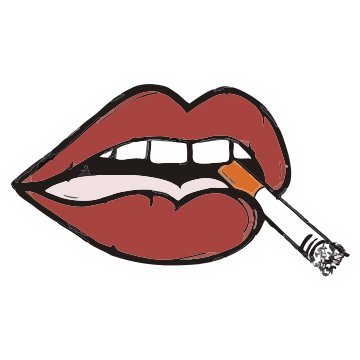 Smoking Lips Vinyl Sticker Waterproof Decals for Motorcycle, Helmet & Laptop | Edgy Aesthetic Stickers for Bikes and cars - Moto Genius