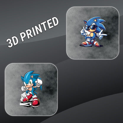 Sonic Cartoon 3D Waterproof Vinyl Stickers Pack for Kids – Self Adhesive Cute Cartoon Decal for Laptop, Mobile Phone, Helmet, Bike, Car, Notebook & Water Bottle - Moto Genius