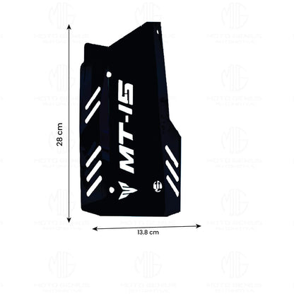 Stainless Steel Exhaust Cover Silencer Protector for MT 15 | Premium Exhaust Heat Shield Protector for Enhanced Durability and Style | Easy Installation-Black - Moto Genius