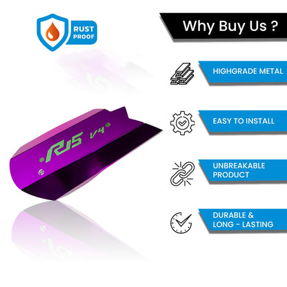 Stainless Steel Exhaust Cover Silencer Protector for R15 V4 | Premium Exhaust Heat Shield Protector for Enhanced Durability and Style | Easy Installation-Purple - Moto Genius