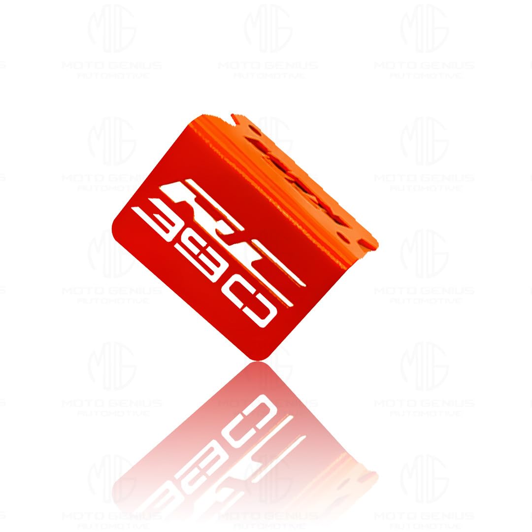 Stainless Steel Front Disc Brake Fluid Reservoir Oil Cap for KTM RC 390 Motorbike Replacement for Enhanced Durability and Performance-Orange - Moto Genius