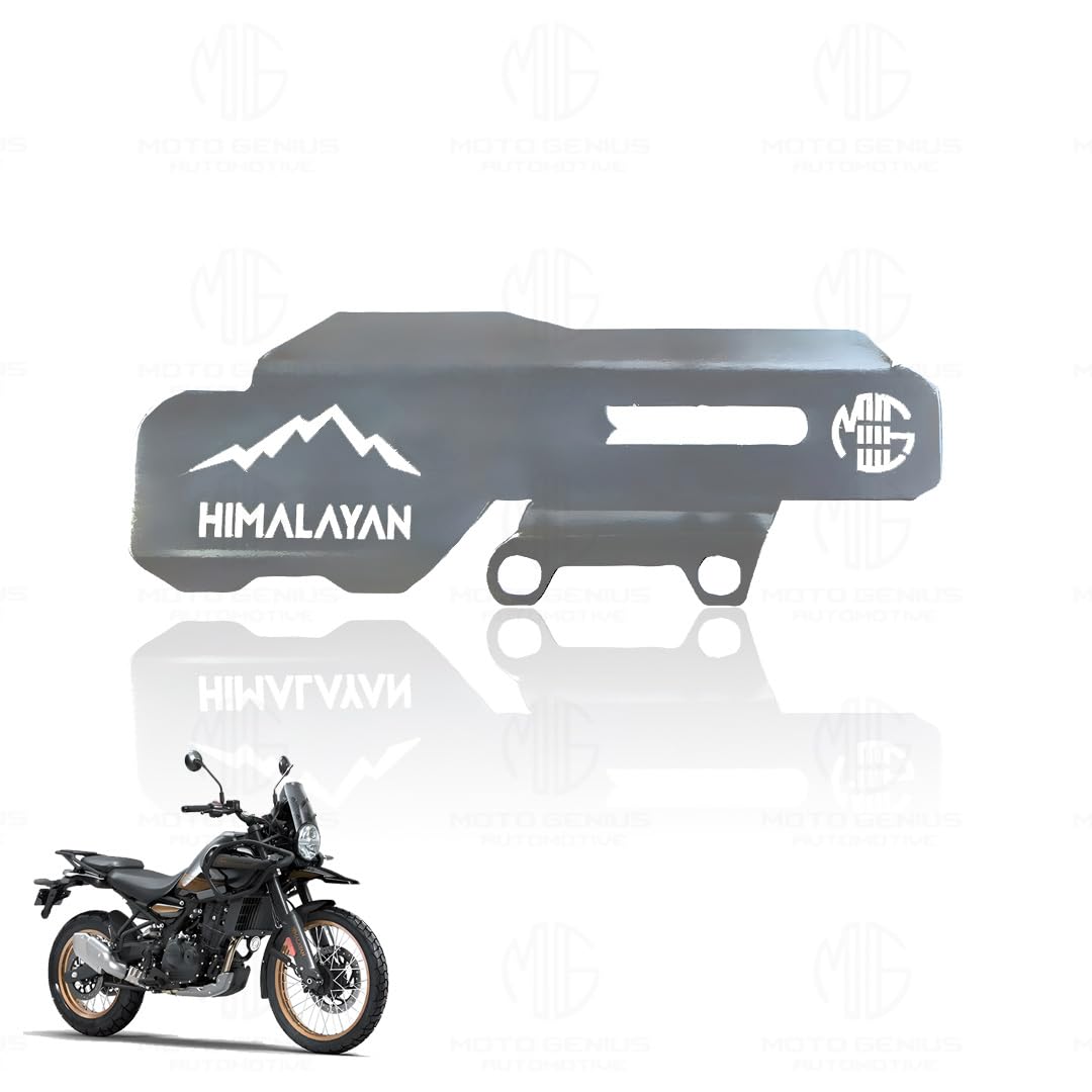 Stainless Steel Master Cylinder Guard for RE Himalayan 450 Motorbike | Impact-Resistant Protection for Motorcycle Brake Systems-Silver - Moto Genius