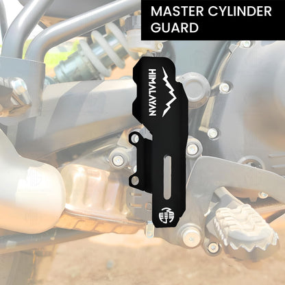 Stainless Steel Master Cylinder Guard for RE Himalayan 450 Motorbike | Impact-Resistant Protection for Motorcycle Brake Systems-Black - Moto Genius