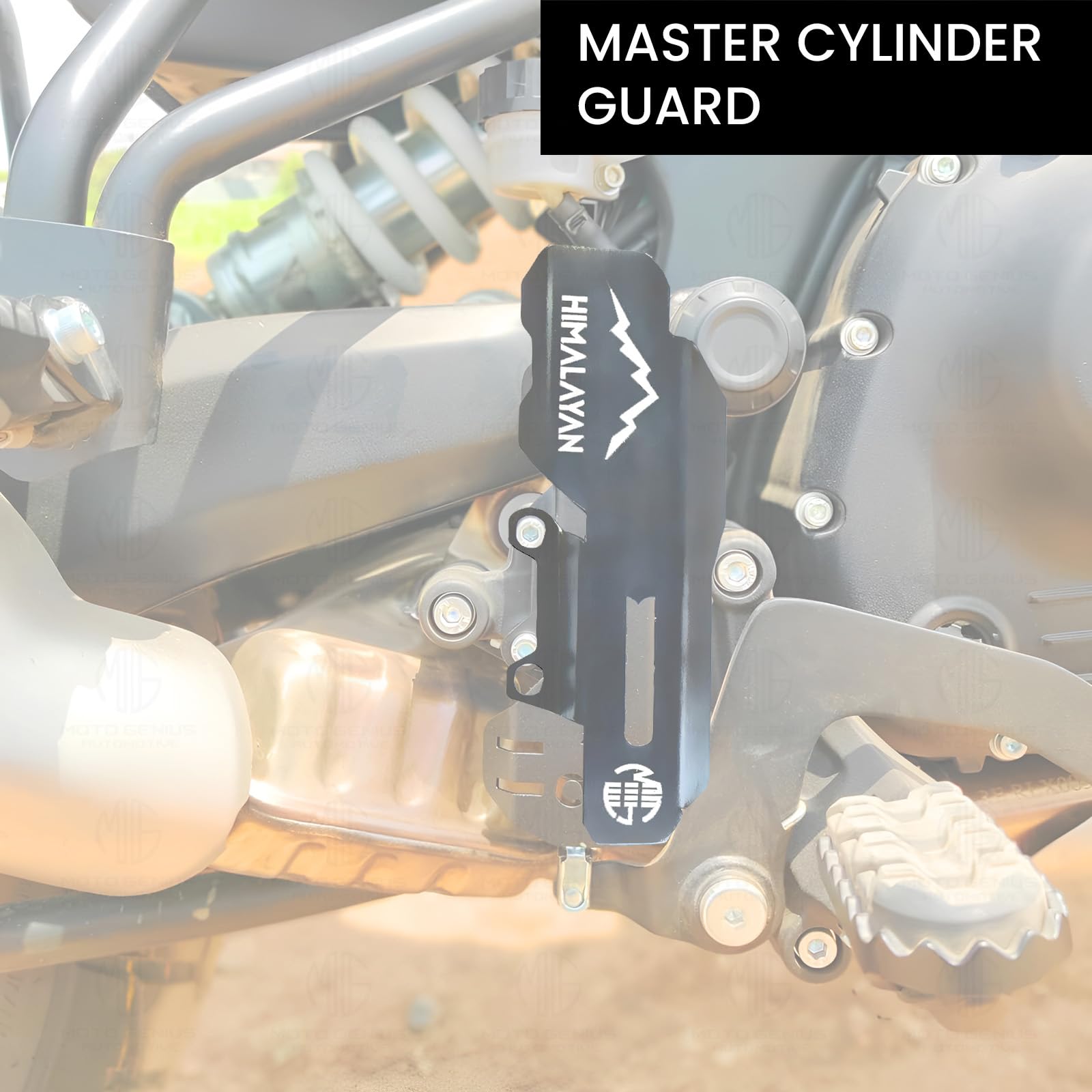 Stainless Steel Master Cylinder Guard for RE Himalayan 450 Motorbike | Impact-Resistant Protection for Motorcycle Brake Systems-Silver - Moto Genius