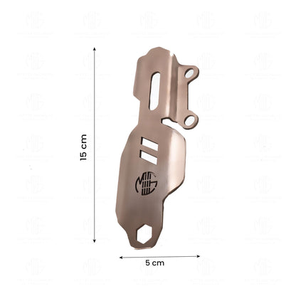 Stainless Steel Master Cylinder Guard for RE Himalayan BS3/BS4/BS6/Scram Motorbike | Impact-Resistant Protection for Motorcycle Brake Systems-Silver - Moto Genius