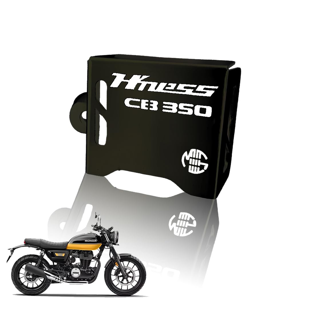 Stainless Steel Rear Brake Oil Container Guard for Hnees CB 350 – Durable Protection & Stylish Design for Motorcycles-Black - Moto Genius