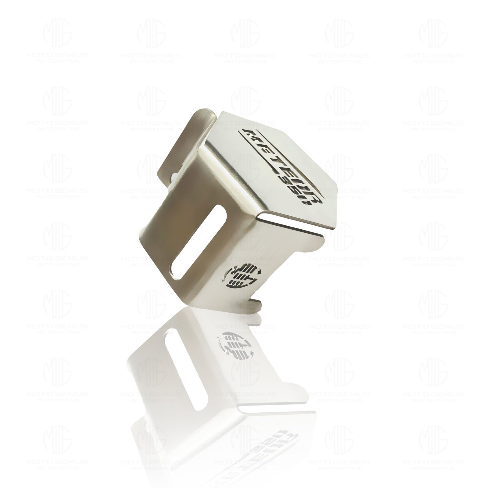 Stainless Steel Rear Brake Oil Container Guard for Meteor 350, Durable & Stylish Protection-Silver - Moto Genius