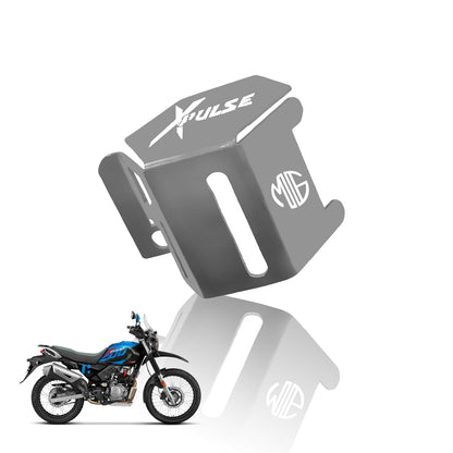 Stainless Steel Rear Brake Oil Container Guard for Xpulse | Durable Protection & Stylish Design for Motorcycles-Silver - Moto Genius