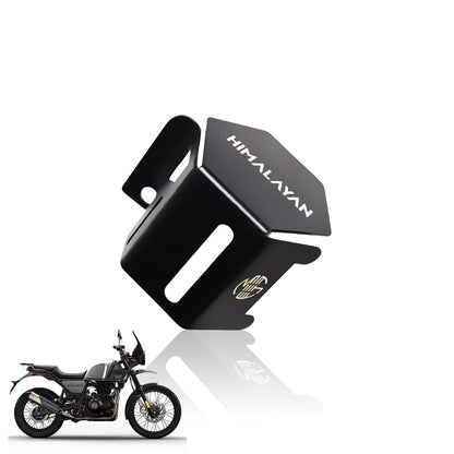 Stainless Steel Rear Brake Oil Container Guard, Premium Finish, for RE Himalayan BS3/BS4/BS6/Scram Motorbike-Black - Moto Genius
