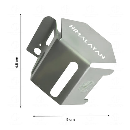 Stainless Steel Rear Brake Oil Container Guard, Premium Finish, for RE Himalayan BS3/BS4/BS6/Scram Motorbike-Silver - Moto Genius