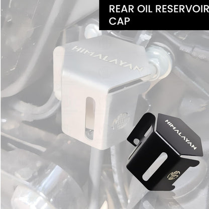 Stainless Steel Rear Brake Oil Container Guard, Premium Finish, for RE Himalayan BS3/BS4/BS6/Scram Motorbike-Black - Moto Genius