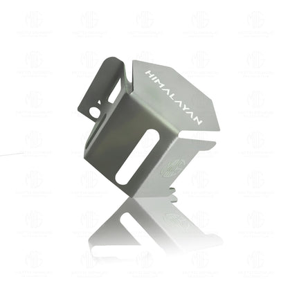 Stainless Steel Rear Brake Oil Container Guard, Premium Finish, for RE Himalayan BS3/BS4/BS6/Scram Motorbike-Silver - Moto Genius