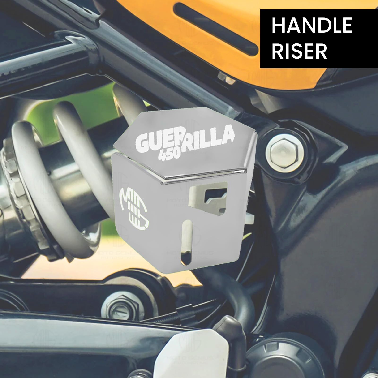 Stainless Steel Rear Brake Oil Reservoir Guard for Guerrilla Motorbike | Durable Protection for Brake System-Silver - Moto Genius