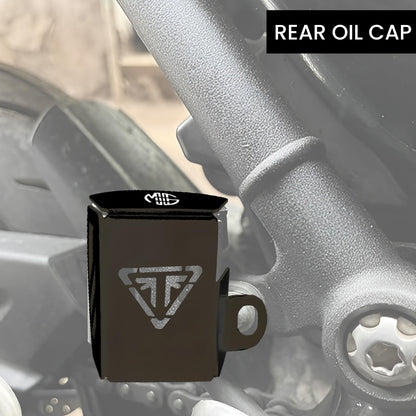 Stainless Steel Rear Brake Oil Reservoir Guard for Triumph Speed 400 | Durable Protection for Brake System-Black - Moto Genius