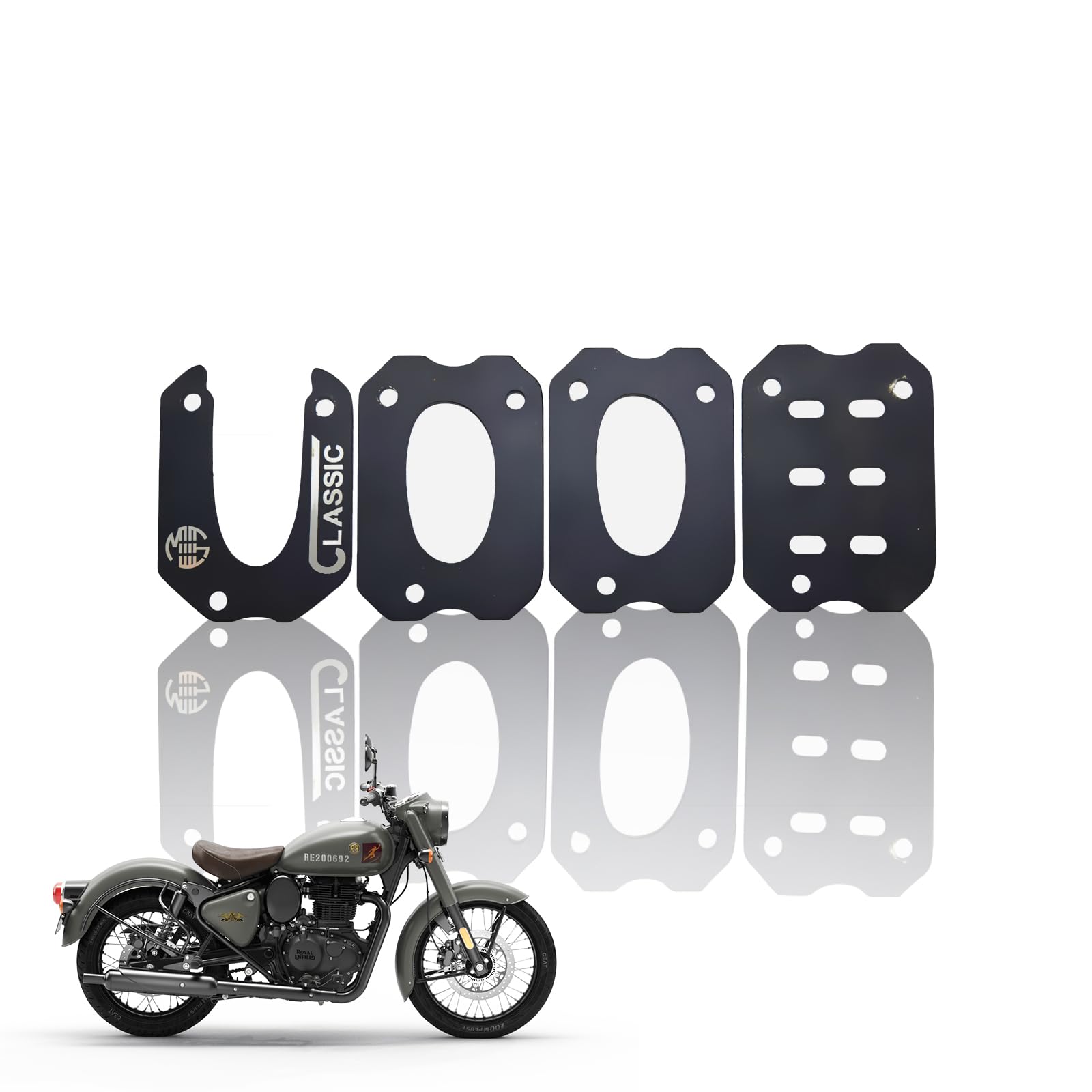 Stainless Steel Side Stand Extender for Classic Reborn 350 | Heavy Duty Parking Support and Stability Enhancer-Black - Moto Genius