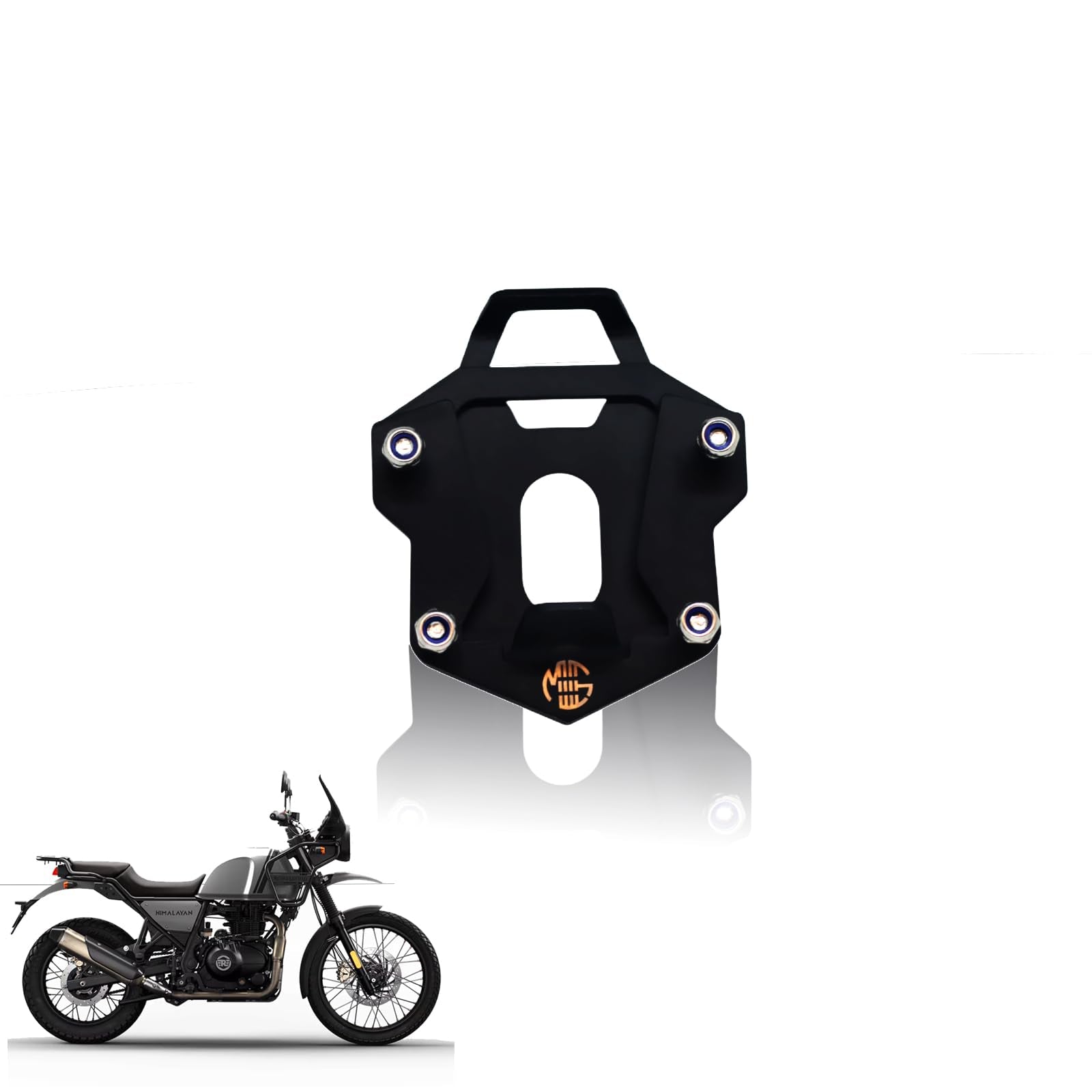 Stainless Steel Side Stand Extender for RE Himalayan BS3/BS4/BS6/Scram Motorbike | Heavy Duty Parking Support & Stability Enhancer-Black - Moto Genius