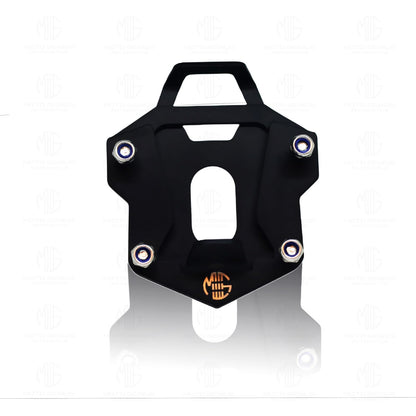Stainless Steel Side Stand Extender for RE Himalayan BS3/BS4/BS6/Scram Motorbike | Heavy Duty Parking Support & Stability Enhancer-Black - Moto Genius
