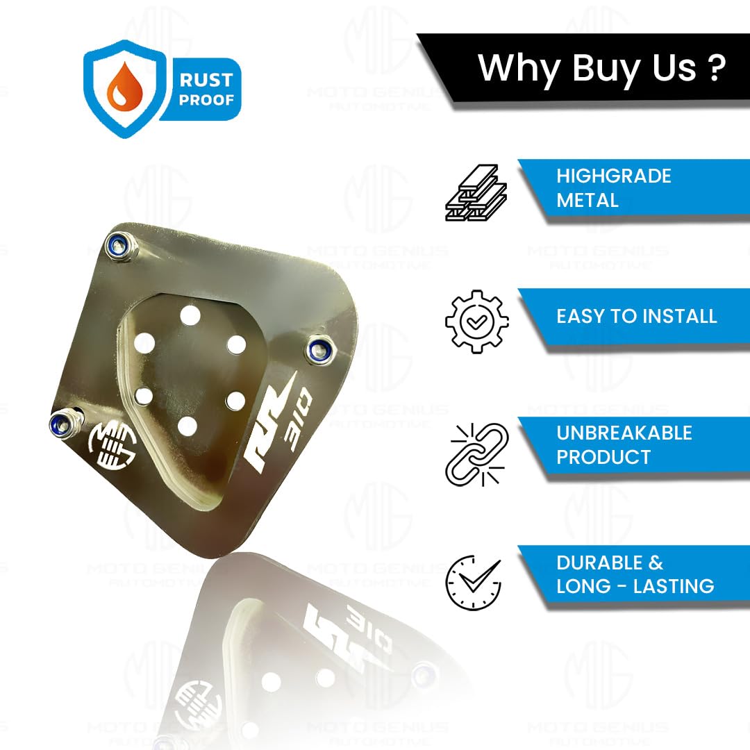 Stainless Steel Side Stand Extender for RR310 Motorbike | Heavy Duty Parking Support and Stability Enhancer - Moto Genius