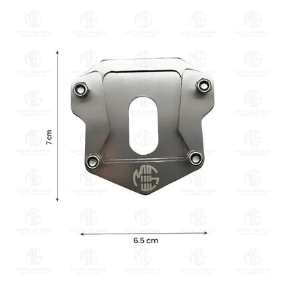Stainless Steel Side Stand Extender/Stand Pad Compatible for Royal Enfield Hunter 350 Bike-Silver - Moto Genius