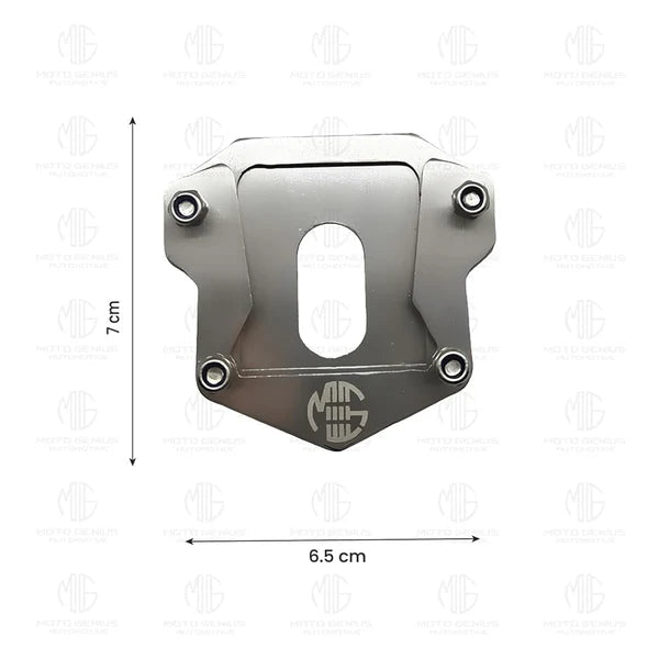 Stainless Steel Side Stand Extender/Stand Pad Compatible for Royal Enfield Hunter 350 Bike-Silver - Moto Genius