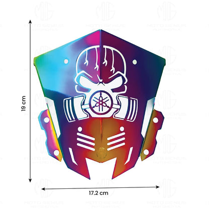 Stainless Steel Visor Windscreen Windshield Deflector for MT 15 | Heavy Quality Flyscreen with Mount for Motorbike | Wind Sheld Protector-Skull Black - Moto Genius