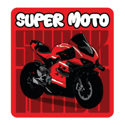Super-Moto 3D Vinyl Sticker Waterproof Decals for Motorcycle, Helmet & Laptop | Edgy Aesthetic Stickers for Bikes and cars - Moto Genius
