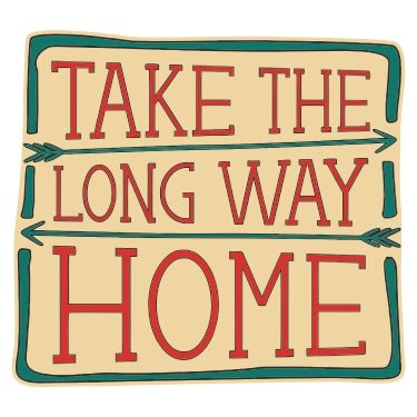 Take-the-Long-Way-Home-SPC-15 Vinyl Sticker Waterproof Decals for Motorcycle, Helmet & Laptop | Edgy Aesthetic Stickers for Bikes and cars - Moto Genius
