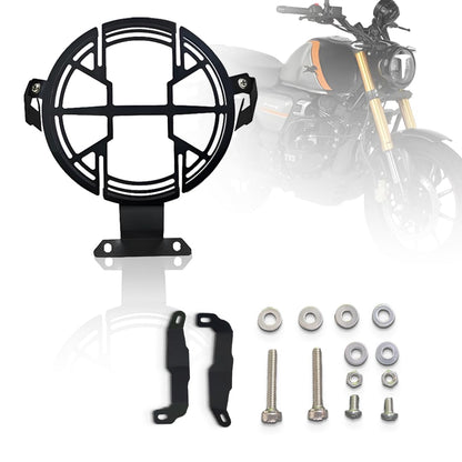 TVS Ronin Headlight Grill Guard | Metal Frame Protector for Bike | Black Finish | Compatible with Ronin-Black - Moto Genius
