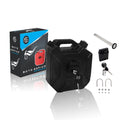 Universal 5 Liter Fuel Jerry Can With Clamp and Cap For Motorcycle | Fuel Container Heavy Duty construction for Petrol/diesel/kerosene Storage-Black - Moto Genius