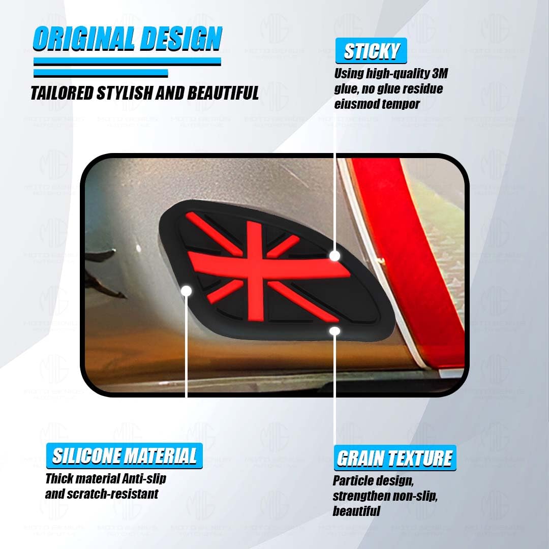 Universal Anti Slip Silicone Tank Pad | Waterproof Motorcycle Sticker for Enhanced Grip and Protection on All Bikes-Red - Moto Genius