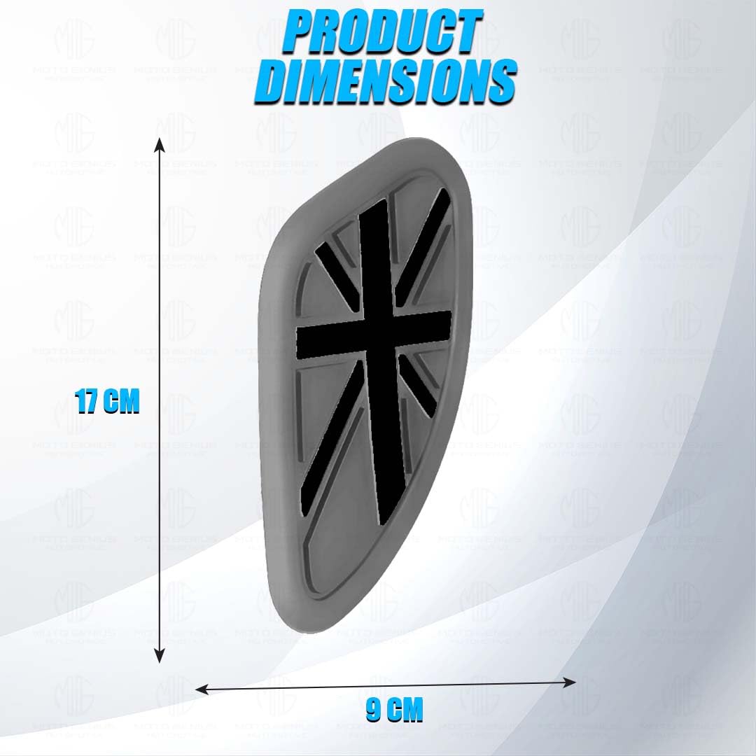 Universal Anti Slip Silicone Tank Pad | Waterproof Motorcycle Sticker for Enhanced Grip and Protection on All Bikes-Grey - Moto Genius