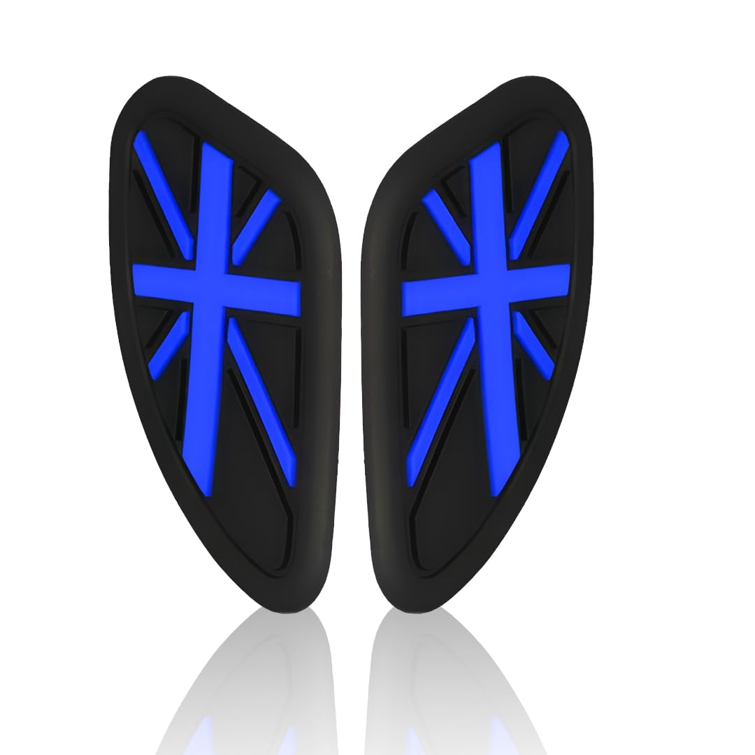 Universal Anti Slip Silicone Tank Pad | Waterproof Motorcycle Sticker for Enhanced Grip and Protection on All Bikes-Blue - Moto Genius