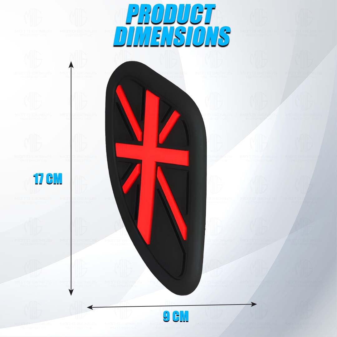 Universal Anti Slip Silicone Tank Pad | Waterproof Motorcycle Sticker for Enhanced Grip and Protection on All Bikes-Red - Moto Genius