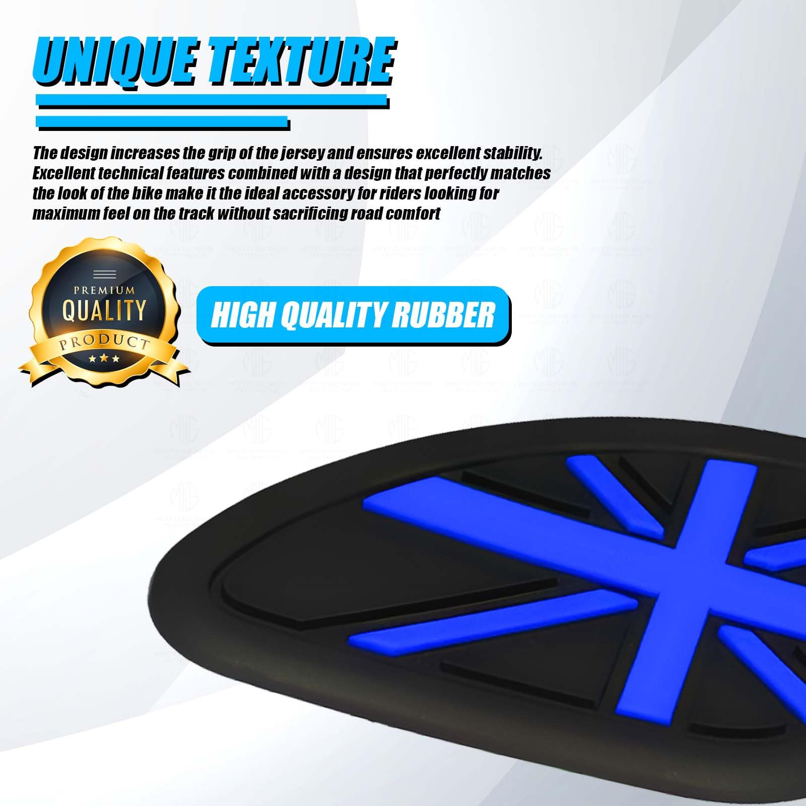 Universal Anti Slip Silicone Tank Pad | Waterproof Motorcycle Sticker for Enhanced Grip and Protection on All Bikes-Blue - Moto Genius